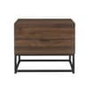 Houston Walnut Wooden 2 Drawer Bedside Table