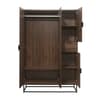 Houston Walnut Wooden 4 Door Wardrobe