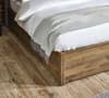 Jackson Rustic and Grey Velvet and Wooden Ottoman Storage Bed