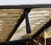 Jackson Oak and Natural Velvet and Wooden Ottoman Storage Bed