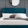 Frida Teal Velvet Bed Frame