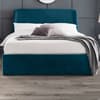 Frida Teal Velvet Ottoman Bed Frame