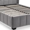 Gatsby Grey Velvet Bed Frame 