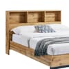 Bali Oak Wooden Bookcase Bed Frame - 5FT King Size