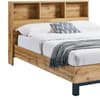 Bali Oak Wooden Bookcase Bed Frame - 5FT King Size