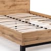 Bali Oak Wooden Bookcase Bed Frame