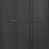 Maine Anthracite 3 Door Wooden Combination Wardrobe