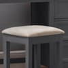 Maine Anthracite Wooden Dressing Table Stool