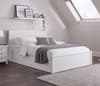 Maine White Wooden Ottoman Bed Frame