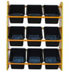 JCB Yellow Children's Digger 9 Bin Storage Unit