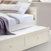 Jessica Stone White Wooden Guest Bed and Trundle - 3ft Single