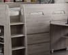 Jupiter Grey Oak Mid Sleeper Cabin Bed with Clay Mattress Included