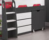 Jupiter Grey and White Wooden Mid Sleeper Cabin Bed