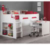 Jupiter White Wooden Mid Sleeper Cabin Bed