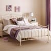 Katrina Stone White Metal Bed Frame - 5ft King Size