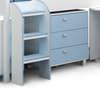 Kimbo Blue and White Wooden Kids Mid Sleeper Sleep Station Desk Cabin Storage Bed Frame - 3ft Single