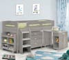 Kimbo Grey Oak Mid Sleeper Cabin Bed Frame