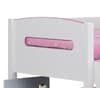 Kimbo Pink and White Wooden Kids Mid Sleeper Sleep Station Desk Cabin Storage Bed Frame - 3ft Single