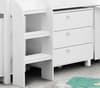 Kimbo White Mid Sleeper Cabin Bed with Clay Mattress Included