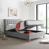 Kingham Grey Velvet Fabric Ottoman Storage Bed