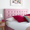 Kingham Pink Velvet Fabric Ottoman Storage Bed
