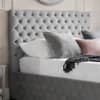 Kingston Grey Velvet Fabric Ottoman Storage Bed