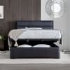 Kirkby Slate Grey Fabric Ottoman Storage Bed