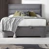 Kirkby Light Grey Fabric Ottoman Storage Bed
