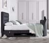 Kirkley Slate Grey Fabric Ottoman TV Bed