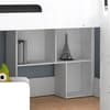 Kudl White Mid Sleeper & Desk, Bookcase & Toybox