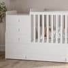 Kudl 1200 Combi White Wooden 4-in-1 Cot Bed