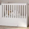 Kudl 1200 Combi White Wooden 4-in-1 Cot Bed