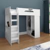 Kudl White Wooden High Sleeper