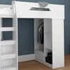 Kudl White Wooden High Sleeper