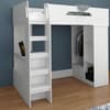 Kudl White Wooden High Sleeper