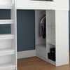Kudl White Wooden High Sleeper