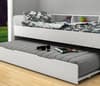 Kudl White Wooden Day Bed with Underbed Trundle