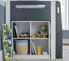 Lacy Grey and White Wooden Storage Midsleeper Bed