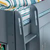 Lacy Grey Wooden Storage Midsleeper Bed