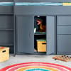 Lacy Grey Wooden Storage Midsleeper Bed