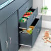Lacy Grey Wooden Storage Midsleeper Bed