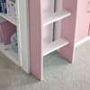 Lacy White and Pink Wooden Storage Midsleeper Bed