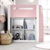 Lacy White and Pink Wooden Storage Midsleeper Bed