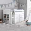 Lacy White Mid Sleeper Bed with Noah Mattress Included