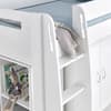 Lacy White Mid Sleeper Bed with Noah Mattress Included