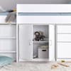 Lacy White Mid Sleeper Bed with Noah Mattress Included