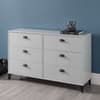 Lakers Locker Grey Wooden 6 Drawer Chest