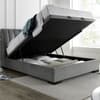 Langford Grey Plume Velvet Ottoman Bed