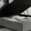 Langford Grey Plume Velvet Ottoman Bed