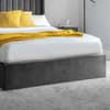 Langham Grey Velvet Ottoman Storage Bed